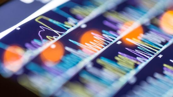 DNA sequencing peaks show